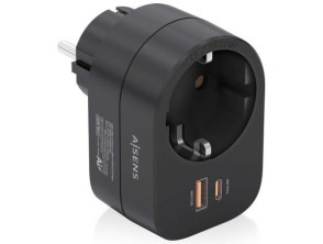 Comprar Enchufe Aisens USB Tipo-C PD com Corrente e USB Enchufe Aisens USB Tipo-C PD com Corrente e USB
