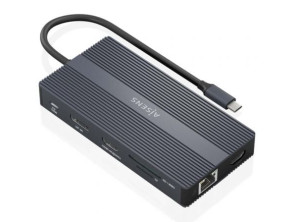 Comprar Docking USB Tipo-C Aisens ASUC-12P017-GR - 2xHDMI 4K, 4xUSB, RJ45, DisplayPort, Leitor Cartões, USB Tipo-C PD Docking USB Tipo-C Aisens ASUC-12P017-GR - 2xHDMI 4K, 4xUSB, RJ45, DisplayPort, Leitor Cartões, USB Tipo-C PD