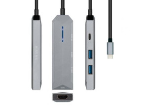 Comprar Docking USB Tipo-C Aisens ASUC-4P002-GR com HDMI 4K e USB-C PD - Conectividade Versátil Docking USB Tipo-C Aisens ASUC-4P002-GR com HDMI 4K e USB-C PD - Conectividade Versátil