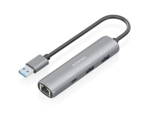 Comprar Hub USB Aisens ASUC-4P035-GR com 1xUSB Tipo-C, 2xUSB e 1xRJ45 Hub USB Aisens ASUC-4P035-GR com 1xUSB Tipo-C, 2xUSB e 1xRJ45