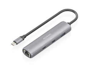 Comprar Hub USB Tipo-C Aisens ASUC-4P040-GR com 2xUSB Tipo-C, 1xUSB, 1xRJ45 Hub USB Tipo-C Aisens ASUC-4P040-GR com 2xUSB Tipo-C, 1xUSB, 1xRJ45