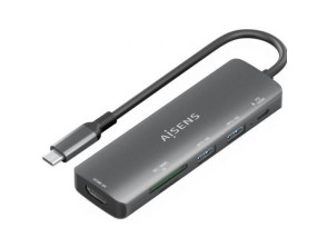 Comprar Docking USB Tipo-C Aisens ASUC-6P023-GR HDMI 4K USB Tipo-C PD Leitor Cartões Docking USB Tipo-C Aisens ASUC-6P023-GR HDMI 4K USB Tipo-C PD Leitor Cartões