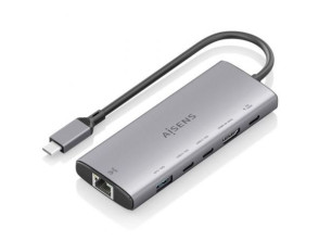 Comprar Docking USB Tipo-C Aisens ASUC-6P030-GR com HDMI 4K, USB, 2x USB Tipo-C, RJ45 e USB Tipo-C PD Docking USB Tipo-C Aisens ASUC-6P030-GR com HDMI 4K, USB, 2x USB Tipo-C, RJ45 e USB Tipo-C PD