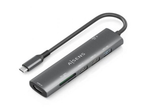 Comprar Docking USB Tipo-C Aisens ASUC-7P027-GR | HDMI 4K USB PD Lector Cartões Docking USB Tipo-C Aisens ASUC-7P027-GR | HDMI 4K USB PD Lector Cartões