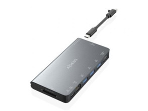 Comprar Docking USB Tipo-C Aisens ASUC-8P015-GR com 1xHDMI 4K/ 3xUSB/ 1xRJ45/ 1xLector Cartões e 1xUSB Tipo-C Docking USB Tipo-C Aisens ASUC-8P015-GR com 1xHDMI 4K/ 3xUSB/ 1xRJ45/ 1xLector Cartões e 1xUSB Tipo-C