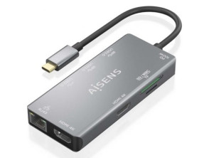 Comprar Docking USB Tipo-C Aisens ASUC-9P018-GR 2xHDMI 4K/ 3xUSB/ 1xRJ45/ 1xLector Cartões/ 1xUSB Tipo-C PD Docking USB Tipo-C Aisens ASUC-9P018-GR 2xHDMI 4K/ 3xUSB/ 1xRJ45/ 1xLector Cartões/ 1xUSB Tipo-C PD