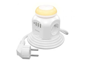 Comprar Regleta Aisens ASPS-3A1CL01-W com Interruptor, Luz Nocturna, 4 Tomas de Corriente, 1 USB Tipo-C, 3 USB e Cabo 1.8m Regleta Aisens ASPS-3A1CL01-W com Interruptor, Luz Nocturna, 4 Tomas de Corriente, 1 USB Tipo-C, 3 USB e Cabo 1.8m