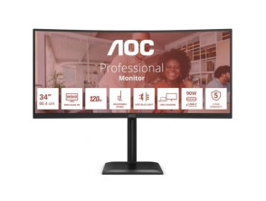 Comprar Monitor Profissional AOC CU34E4CV Curvo Ultrapanorámico 34 Pulgadas WQHD Multimedia Regulable em Altura Monitor Profissional AOC CU34E4CV Curvo Ultrapanorámico 34 Pulgadas WQHD Multimedia Regulable em Altura