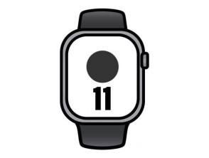 Apple Watch Series 11/ GPS/ Cellular/ 42mm/ Cinzento Espacial/ Correa Desportiva Negra (S