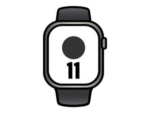 Apple Watch Series 11 Titanio Natural 42mm GPS Cellular Correa Desportiva Negra