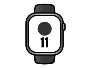 Apple Watch Series 11 Titanio Negro Pizarra 46mm GPS Cellular Correa Desportiva Negra S