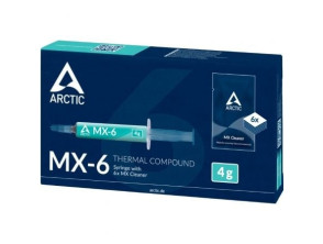 Pasta Térmica ARCTIC MX-6 - Componentes - 4g - Inclui 6 Toallitas