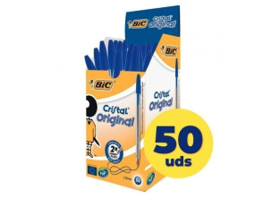 Comprar Caixa de Bolígrafos Bic Cristal Original de Tinta de Óleo - 50 unidades Caixa de Bolígrafos Bic Cristal Original de Tinta de Óleo - 50 unidades