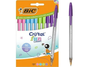 Comprar Bic Cristal Fun - Bolígrafos de Tinta de Óleo, 10 unidades Bic Cristal Fun - Bolígrafos de Tinta de Óleo, 10 unidades
