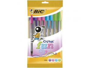 Comprar Bolígrafos Bic Cristal Fun de Tinta de Óleo - 10 unidades Bolígrafos Bic Cristal Fun de Tinta de Óleo - 10 unidades
