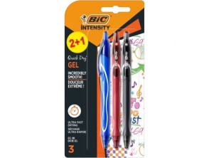 Bolígrafo Bic Gelocity Quick Dry Retrátil de Tinta Gel - Pack 3 unidades