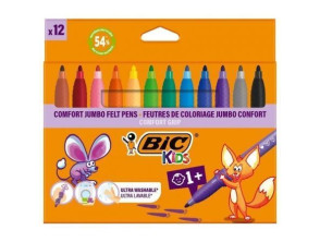 Rotuladores Bic Kids Comfort Jumbo 12 unidades Punta Ancha