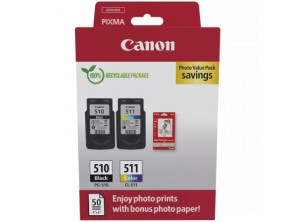 Comprar CARTUCHO CANON PG510 + CL511 - Tricolor + Papel Fotográfico CARTUCHO CANON PG510 + CL511 - Tricolor + Papel Fotográfico