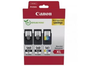 Cartucho de Tinta Canon PG-560XL + CL-561XL Multipack Preto Alta Capacidade