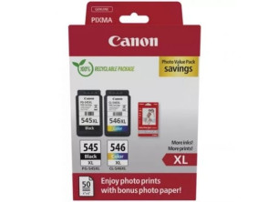 Cartucho de Tinta Canon PG-545XL + CL546XL Multipack Original Negro Alta Capacidade