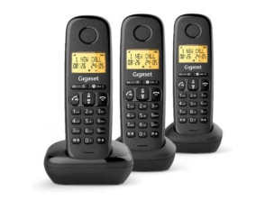 Telefone Inalámbrico Gigaset Basic 100/ Pack TRIO - Preto