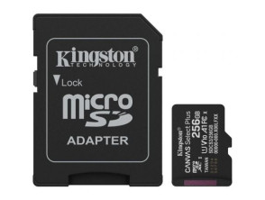 Cartão de Memória Kingston CANVAS Select Plus 256GB microSD XC com Adaptador/ Classe 10