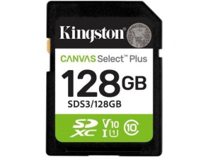 Cartão de Memória Kingston CANVAS Select Plus 128GB SD Classe 10 XC