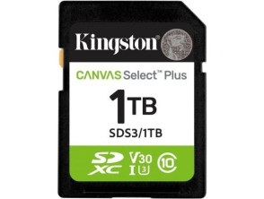 Comprar SECURE DIGITAL HC 1 TB CANVAS SELECT PLUS GEN3 CLASE10 KINGSTON - 150MBs SECURE DIGITAL HC 1 TB CANVAS SELECT PLUS GEN3 CLASE10 KINGSTON - 150MBs