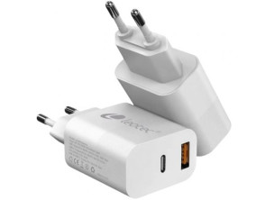 Carregador de Parede Leotec LECSPH20W2W2 Tipo-C/USB para Smartphones