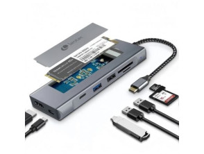 Docking USB Tipo-C Leotec LEDS07 com Ranura SSD M.2 e Conectividade HDMI 4K - Acessorio Portátil LEOTEC