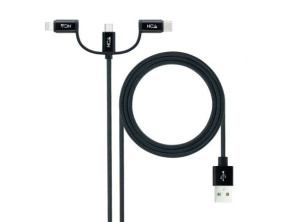Comprar Cabo USB 2.0 Nanocable 10.01.3200 - Lightning Macho, Micro USB Macho, USB Tipo-C Macho - 480Mbps, 1m Cabo USB 2.0 Nanocable 10.01.3200 - Lightning Macho, Micro USB Macho, USB Tipo-C Macho - 480Mbps, 1m