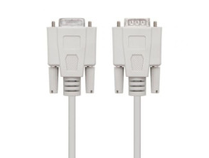 Cabo Série NULL Modem Nanocable 10.14.0502/ DB9 Macho - DB9 Hembra/ 1.8m - Beige