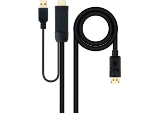 Cabo Conversor Nanocable 10.15.4352/ HDMI Macho - DisplayPort Macho/ 1.8m - Preto