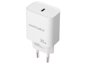 Comprar Carregador de Pared Nanocable Tipo-C 1xUSB 30W Carregador de Pared Nanocable Tipo-C 1xUSB 30W