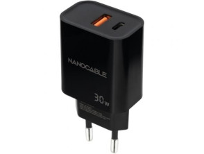 Comprar Carregador de Pared Nanocable 10.10.2012 com 1xUSB e 1xUSB Tipo-C | 30W Carregador de Pared Nanocable 10.10.2012 com 1xUSB e 1xUSB Tipo-C | 30W