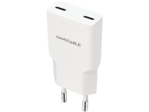 Comprar Carregador de Pared Nanocable 10.10.2023/ 2xUSB Tipo-C/ 20W Carregador de Pared Nanocable 10.10.2023/ 2xUSB Tipo-C/ 20W