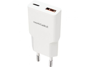 Comprar Carregador de Pared Nanocable 25W - 1xUSB Tipo-C/ 1xUSB Carregador de Pared Nanocable 25W - 1xUSB Tipo-C/ 1xUSB