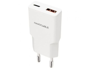 Comprar Carregador de Pared 1xUSB Tipo C e 1xUSB Macho Nanocable 30W Carregador de Pared 1xUSB Tipo C e 1xUSB Macho Nanocable 30W