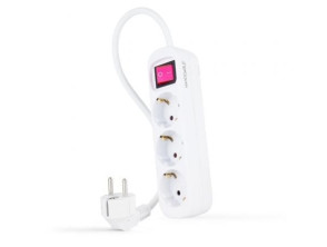 Comprar Regleta com Interruptor Nanocable 3 Tomas de Corrente e Cabo 1.4m Regleta com Interruptor Nanocable 3 Tomas de Corrente e Cabo 1.4m