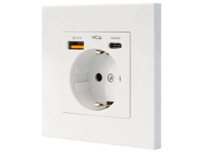 Comprar Roseta de Pared Nanocable Schuko USB Tipo-C - Modelo 10 35 0011 Roseta de Pared Nanocable Schuko USB Tipo-C - Modelo 10 35 0011