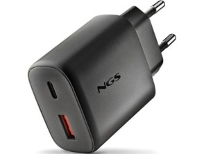 Comprar Carregador de Pared GaN NGS Era 45W com 1xUSB Tipo-C e 1xUSB Carregador de Pared GaN NGS Era 45W com 1xUSB Tipo-C e 1xUSB