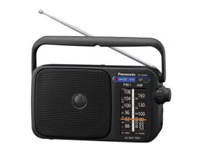 RADIO ANALOGICA COM ALTAVOZ PANASONIC RF-2400DEG-K AM/FM SINTONIZADOR ANALOGICO COLOR NEGRO - Negra