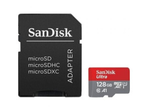 SanDisk Ultra 128GB microSD XC - Cartão de Memória com Adaptador Classe 10