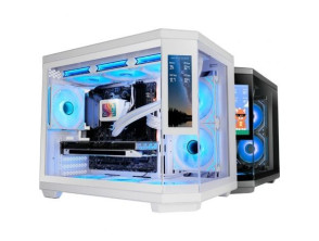 CAIXA MICROATX MARS GAMING MC3TCORELCDMW COLOR BLANCO GPU MAX 315MM CRISTAL TEMPLADO LCD - Branca