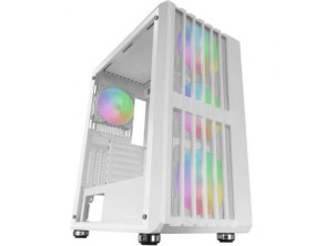CAIXA ATX MARS GAMING MCVAULTW FRONTAL BLANCO MALLA VERTICAL 4x120mm ARGB 3xPCI VERT - Blanca