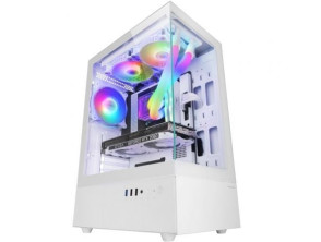 CAIXA ATX MARS GAMING MCXO DOBLE CRISTAL TEMPLADO ARGB GPU 328mm 1x3.5 3x2.5 BLANCO - Branca
