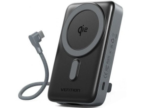 Powerbank Vention 10000mAh 35W Wireless Gris - Carga Rápida