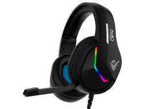 Auriculares Gaming RGB Phoenix X-IO Negros com cabo jack e adaptador