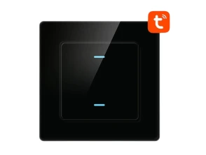 Interruptor Táctil Inteligente Avatto N-TS10-B2 2 Botões WiFi Preto