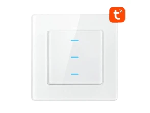 Interruptor Táctil Inteligente Avatto N-TS10-W3 3 Botões WiFi Branco